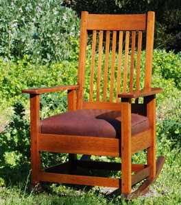 Stickley Brothers Spindle Rocker   Signed  